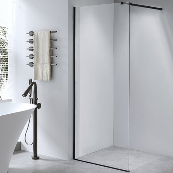 BPS-koupelny Sprchová zástěna Walk-in HYD-WI07 110 černá - bez vaničky