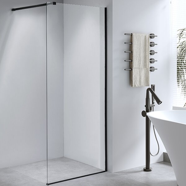 BPS-koupelny Sprchová zástěna Walk-in HYD-WI07 110 černá - bez vaničky