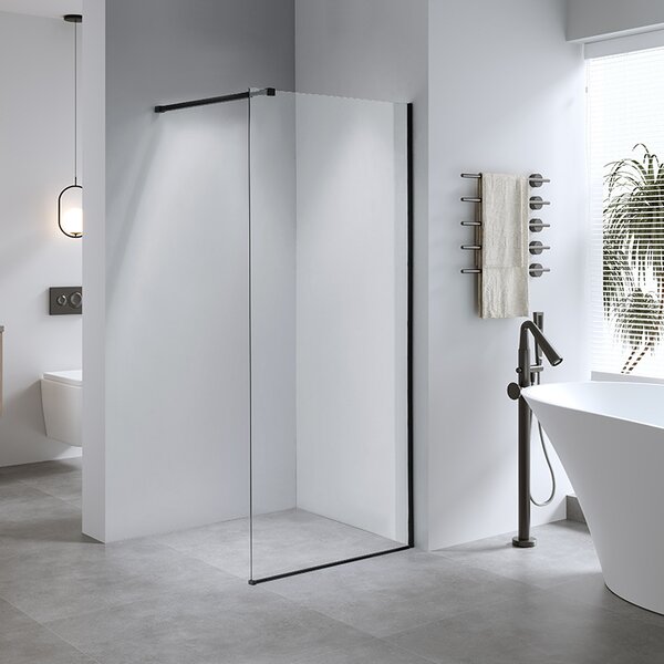BPS-koupelny Sprchová zástěna Walk-in HYD-WI07 110 černá - bez vaničky