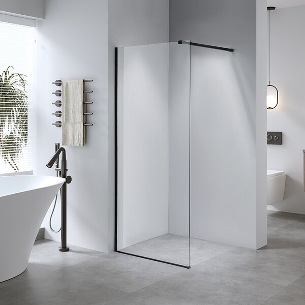 BPS-koupelny Sprchová zástěna Walk-in HYD-WI07 110 černá - bez vaničky