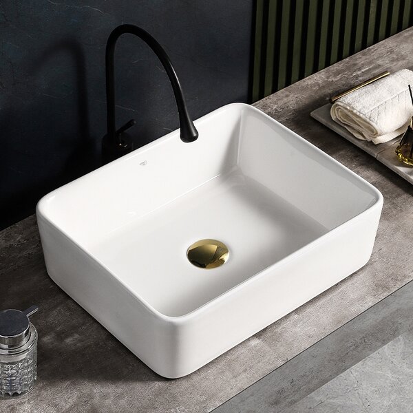 BPS-koupelny Keramické umyvadlo na desku HYD-LO-WH-480 48x37 cm, bílé