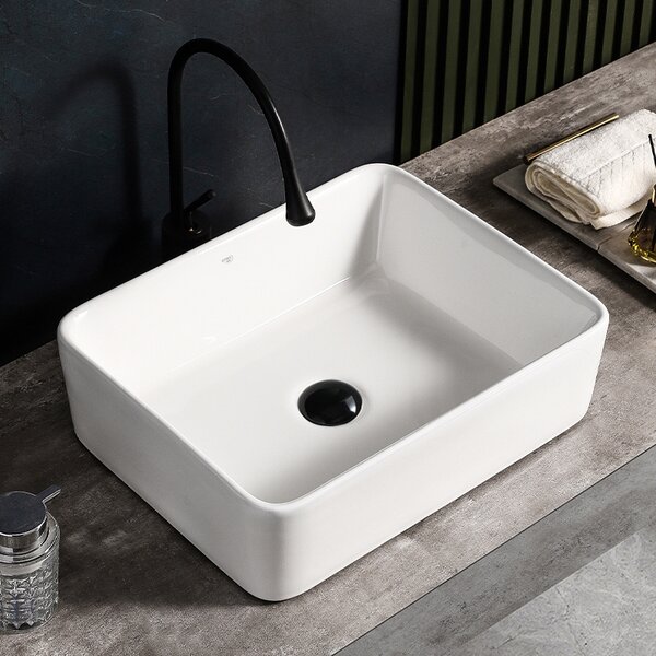 BPS-koupelny Keramické umyvadlo na desku HYD-LO-WH-480 48x37 cm, bílé