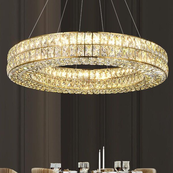 Toolight Toolight, LED stropní svítidlo 60cm APP1568-CP, zlatá, OSW-06979