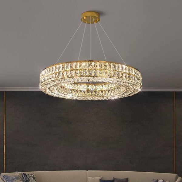 Toolight Toolight, LED stropní svítidlo 60cm APP1568-CP, zlatá, OSW-06979