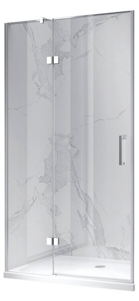 BPS-koupelny Sprchové dveře HYD-KZ17B 80 chrom/transparent pro instalaci do niky - bez vaničky