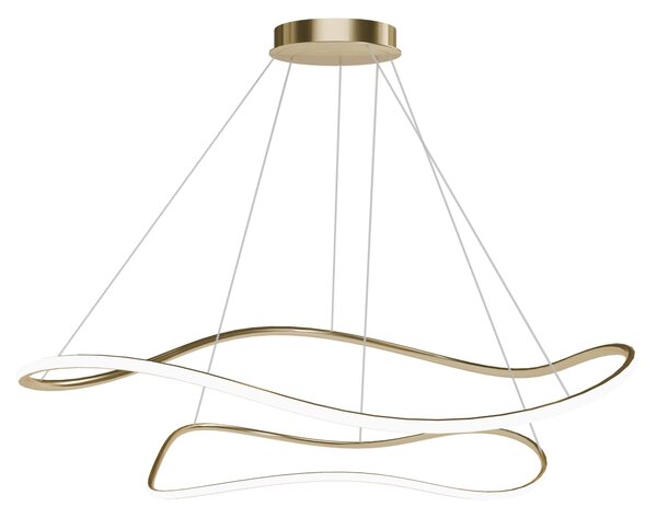 Toolight Toolight, závěsná lampa 80cm, 61W, 3000K, LHJ017-CP2, zlatá, OSW-50007