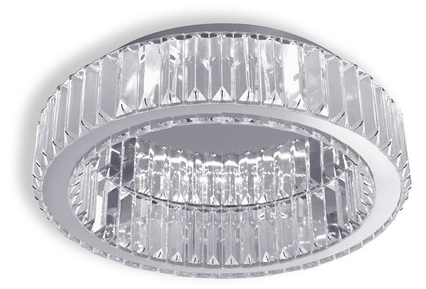 Toolight Toolight, křišťálové stropní svítidlo 40cm, 24W, 4000K, 1120lm, APP1742-C, chromová, OSW-09306