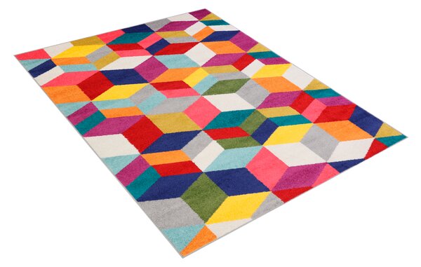 Makro Abra Moderní kusový koberec SALSA 9815A Geometrický vícebarevný Rozměr: 120x170 cm