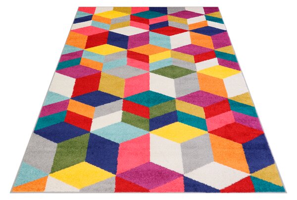 Makro Abra Moderní kusový koberec SALSA 9815A Geometrický vícebarevný Rozměr: 120x170 cm