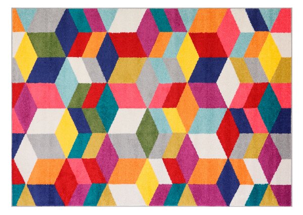 Makro Abra Moderní kusový koberec SALSA 9815A Geometrický vícebarevný Rozměr: 120x170 cm