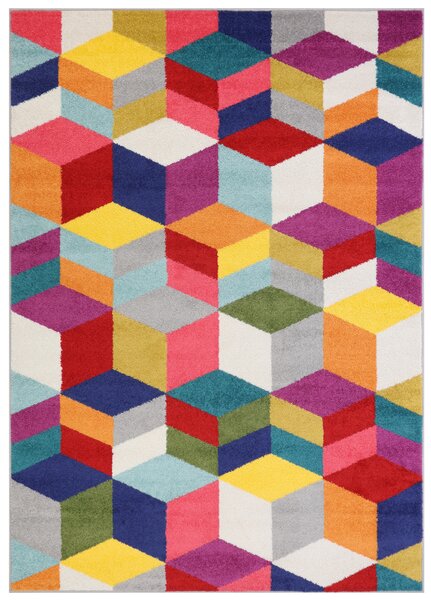 Makro Abra Moderní kusový koberec SALSA 9815A Geometrický vícebarevný Rozměr: 120x170 cm