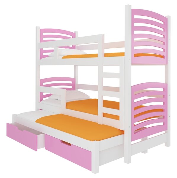 Dětská patrová postel s výsuvným lůžkem Molly 08