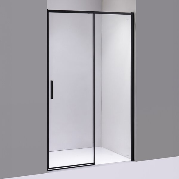 BPS-koupelny Posuvné sprchové dveře PD-NOB HYD-5171 100 cm černá/transparent pro instalaci do niky - bez vaničky