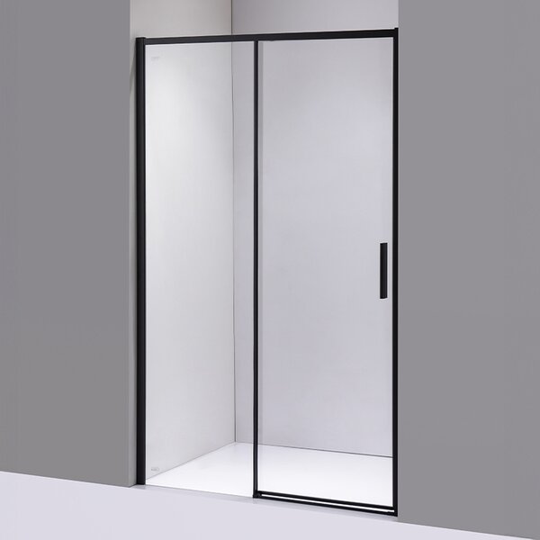 BPS-koupelny Posuvné sprchové dveře PD-NOB HYD-5171 100 cm černá/transparent pro instalaci do niky - bez vaničky