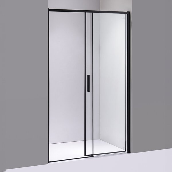 BPS-koupelny Posuvné sprchové dveře PD-NOB HYD-5171 100 cm černá/transparent pro instalaci do niky - bez vaničky