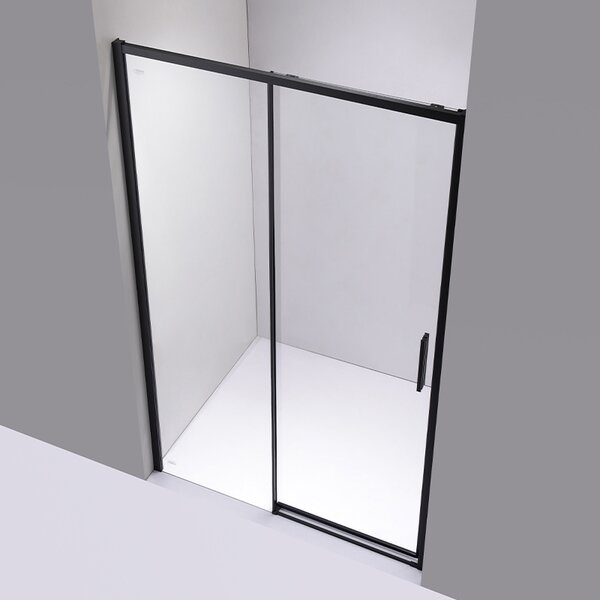 BPS-koupelny Posuvné sprchové dveře PD-NOB HYD-5171 100 cm černá/transparent pro instalaci do niky - bez vaničky