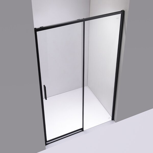 BPS-koupelny Posuvné sprchové dveře PD-NOB HYD-5171 100 cm černá/transparent pro instalaci do niky - bez vaničky