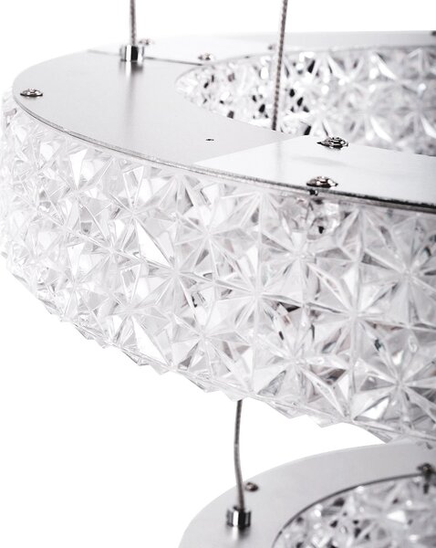 Toolight Toolight, LED křišťálové stropní svítidlo 40cm, 36W, 4000K, 3500 lm, MS006-CP, chromová, OSW-09616