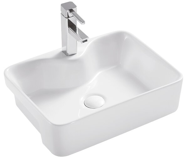 Hydroland Keramické umyvadlo na desku Andromeda 48x37 cm, bílé
