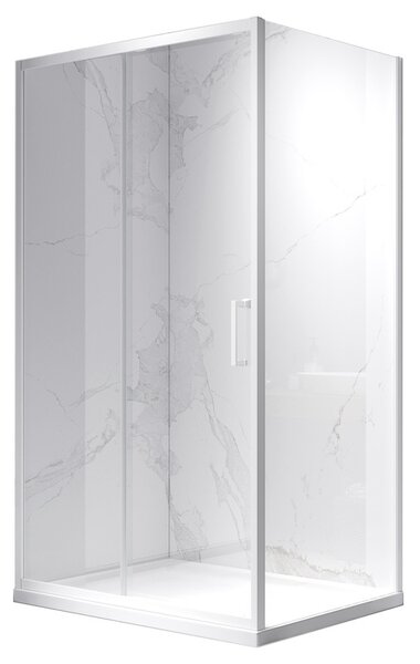 BPS-koupelny Obdélníkový sprchový kout HYD-OK103 90x80 bílá/transparent - bez vaničky