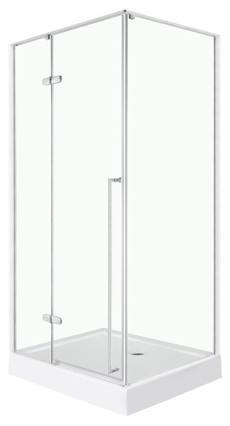 Novoterm Čtvercový sprchový kout NV-Long 80x80 chrom/transparent - bez vaničky