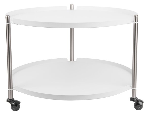 Select Time Bílý konferenční stolek s kolečky Vadre