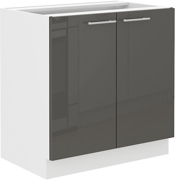 Spodní kuchyňská skříňka 80 cm GOREN - Šedá lesklá