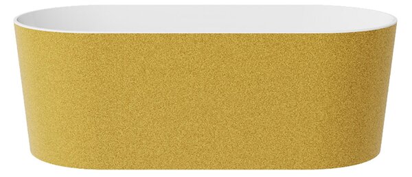 Besco Volně stojící vana z litého mramoru Lova Glam 160x74 Barva: Bílá/stříbrná
