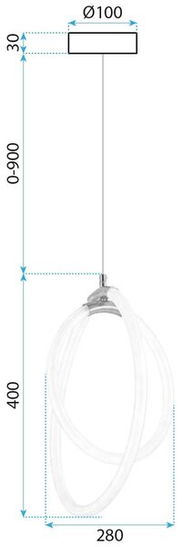 Toolight Designové LED osvětlení Ring G019-CP Gold