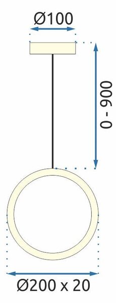 Toolight Rea, Křišťálový Závěsný Lustr LED G089-1CP Złota, OSW-09706