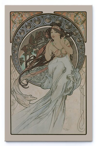 Obraz Alfons Mucha - Umění / Les Arts Hudba (1898)