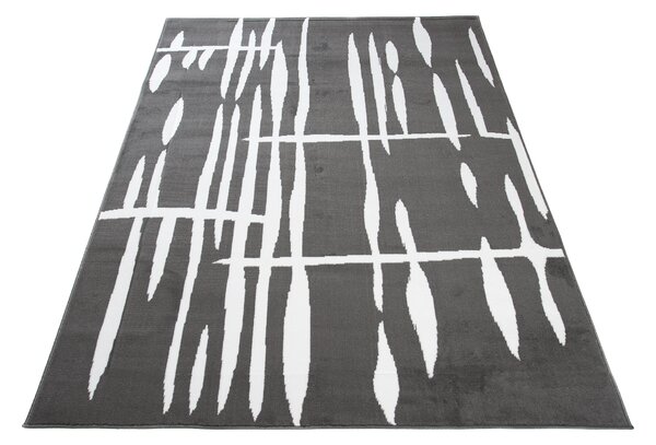 Makro Abra Moderní kusový koberec CHEAP T967A tmavě šedý bílý Rozměr: 130x190 cm