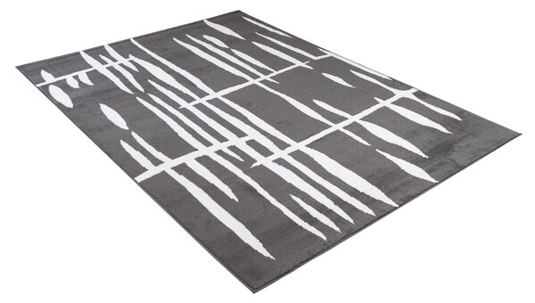 Makro Abra Moderní kusový koberec CHEAP T967A tmavě šedý bílý Rozměr: 130x190 cm