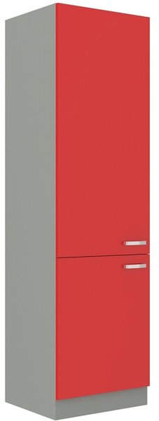 Vysoká kuchyňská skříň policová 60x210 cm 04 - HULK - Červená lesklá