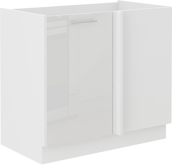 Spodní rohová skříňka do kuchyně 90x82 cm GOREN - Bílá lesklá