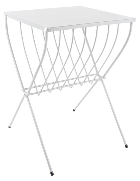 Select Time Bílý kovový odkládací stolek Ropon