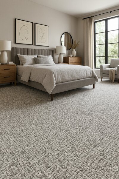 Timzo, Metrážový koberec Olympic 2816 grey/beige, na míru, šíře 3m,4m,5m, šedá, filc, ložnice