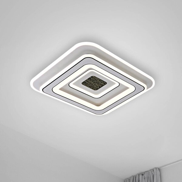 JUST LIGHT. GmbH LED stropní svítidlo Tolago, 49x49 cm, stmívatelné, stmívatelný, Bílá / opál, Obývací pokoj / jídelna, Plast, Moderní