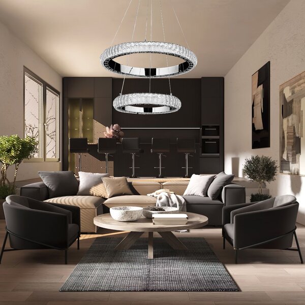 Toolight Toolight, LED závěsné osvětlení 60cm, G044-2CP, chromová, OSW-06312