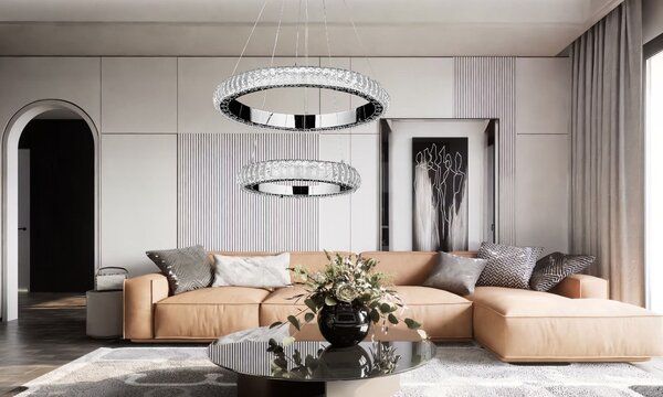 Toolight Toolight, LED závěsné osvětlení 60cm, G044-2CP, chromová, OSW-06312