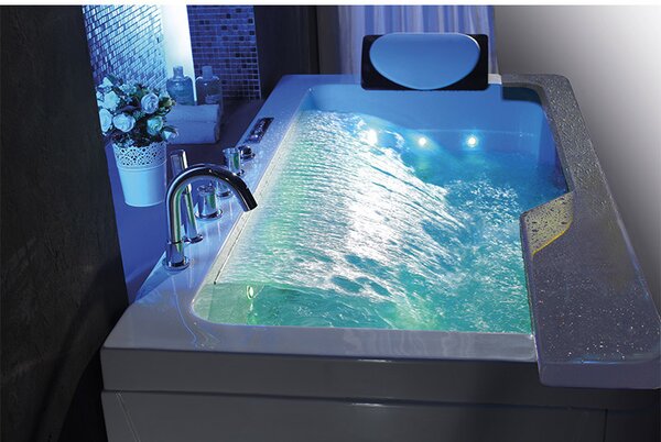 BPS-koupelny Hydromasážní vana HYD-NE912WH 170x90 BÍLÁ s ohřevem vody