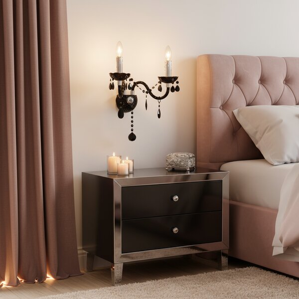Toolight Rea, Nástěnné svítidlo EBT018-2W Black, OSW-01235