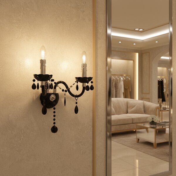 Toolight Rea, Nástěnné svítidlo EBT018-2W Black, OSW-01235