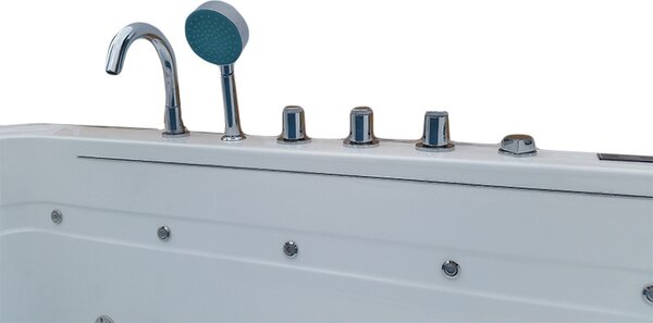 BPS-koupelny Hydromasážní vana HYD-NE912WH 170x90 BÍLÁ s ohřevem vody