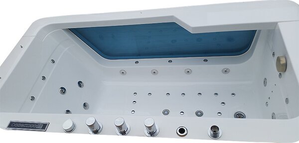 BPS-koupelny Hydromasážní vana HYD-NE912WH 170x90 BÍLÁ s ohřevem vody