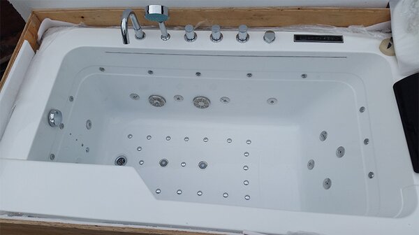 BPS-koupelny Hydromasážní vana HYD-NE912WH 170x90 BÍLÁ s ohřevem vody