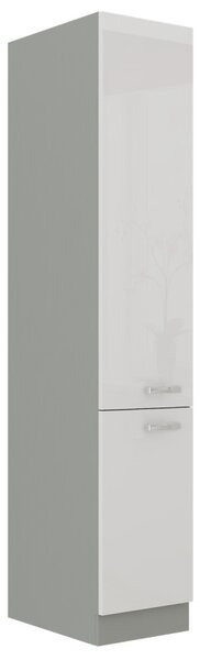 Vysoká skříň kuchyňská 40x210 cm 07 - HULK - Bílá lesklá