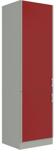 Vysoká kuchyňská skříň policová 60x210 cm 15 - SCARLET - Bordo / Lišty Hliníkové
