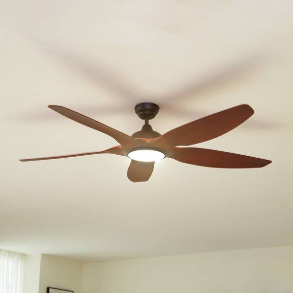 Lucande Stropní ventilátor LED Omendo, černý, DC, tichý,, stmívatelný, Černá, Obývací pokoj / jídelna, kov, Moderní