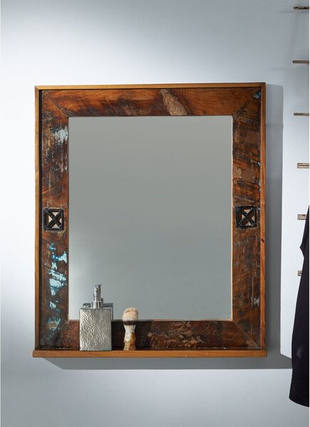 OLDTIME BAD Zrcadlo 68x79 cm, staré dřevo